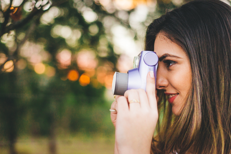 fotografando com polaroid
