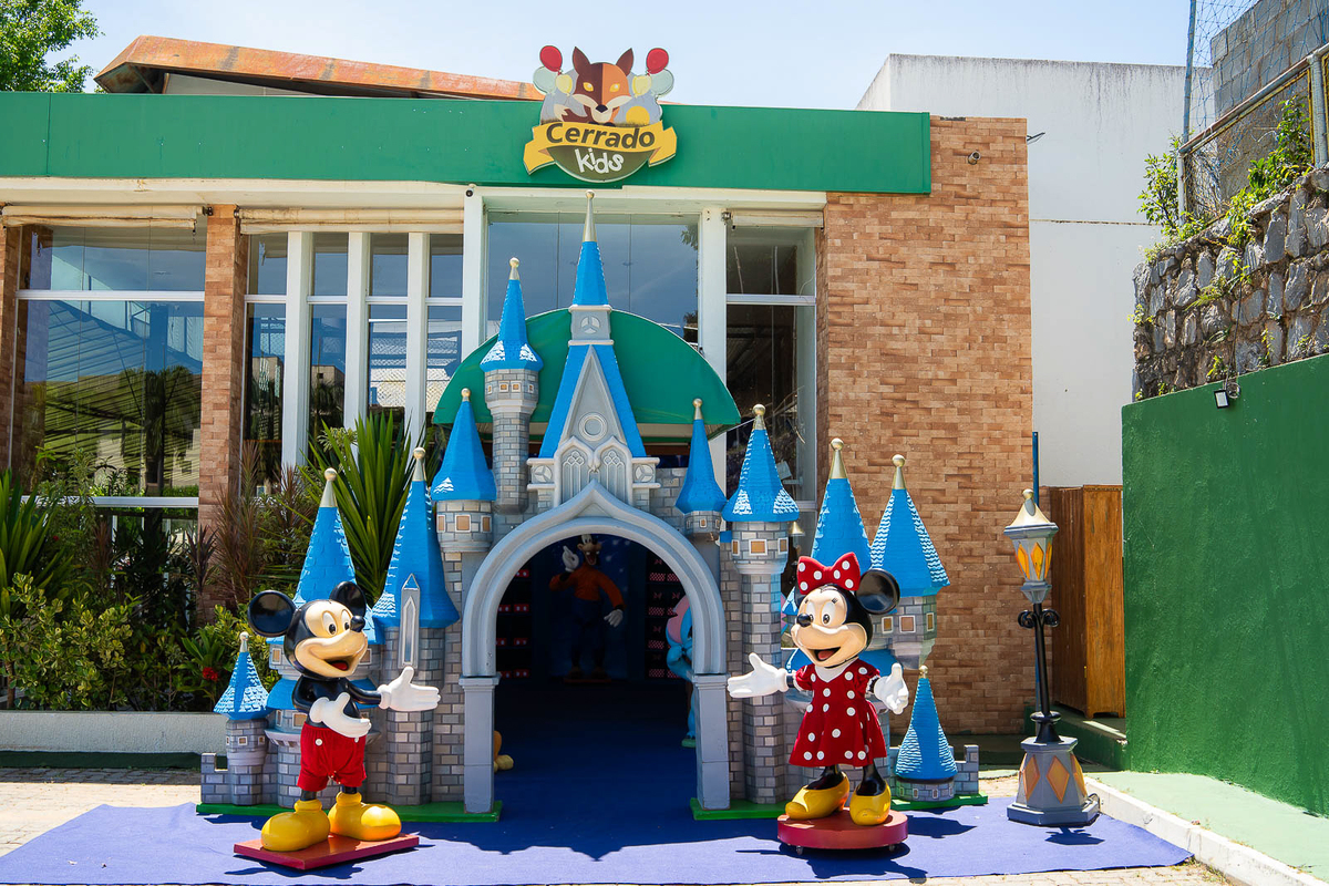 entrada da festa disney na cerrado kids