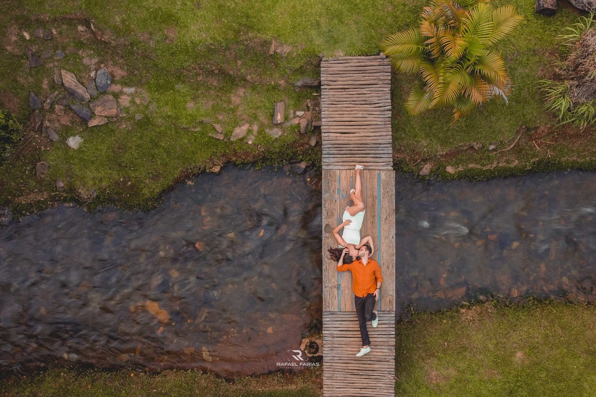 pré wedding com drone