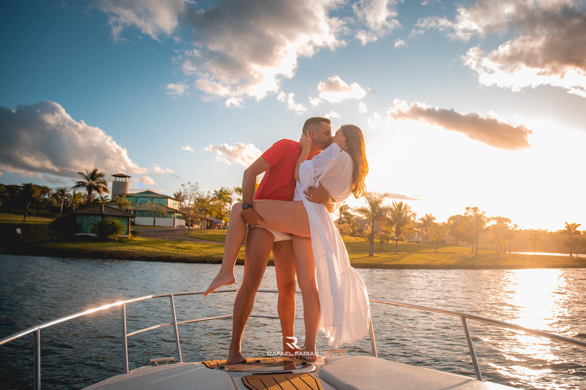 Pré wedding na lancha