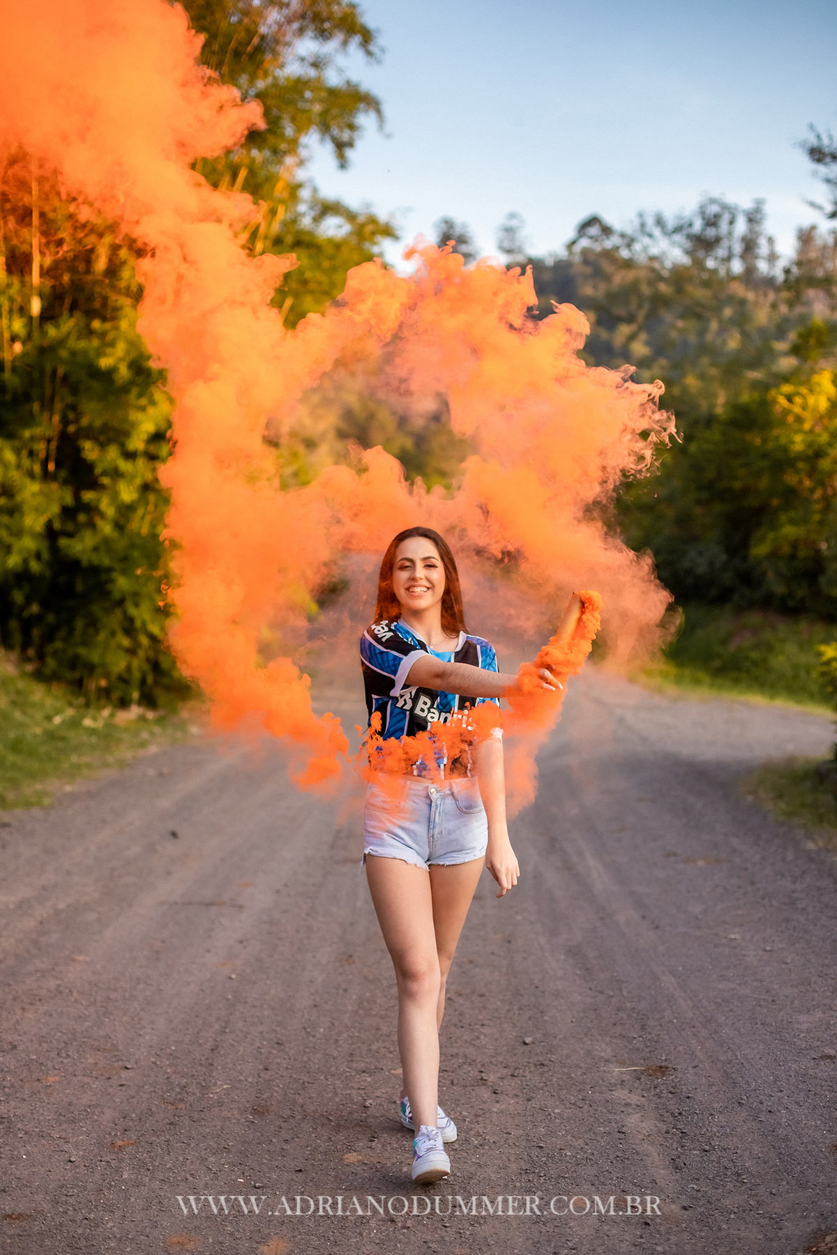 fotos com tocha de fumaça