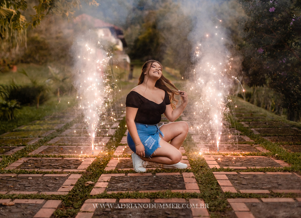 debutante com faiscas