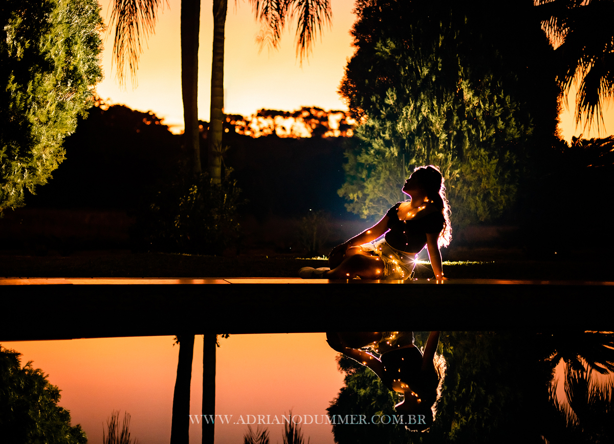 por do sol com debutante