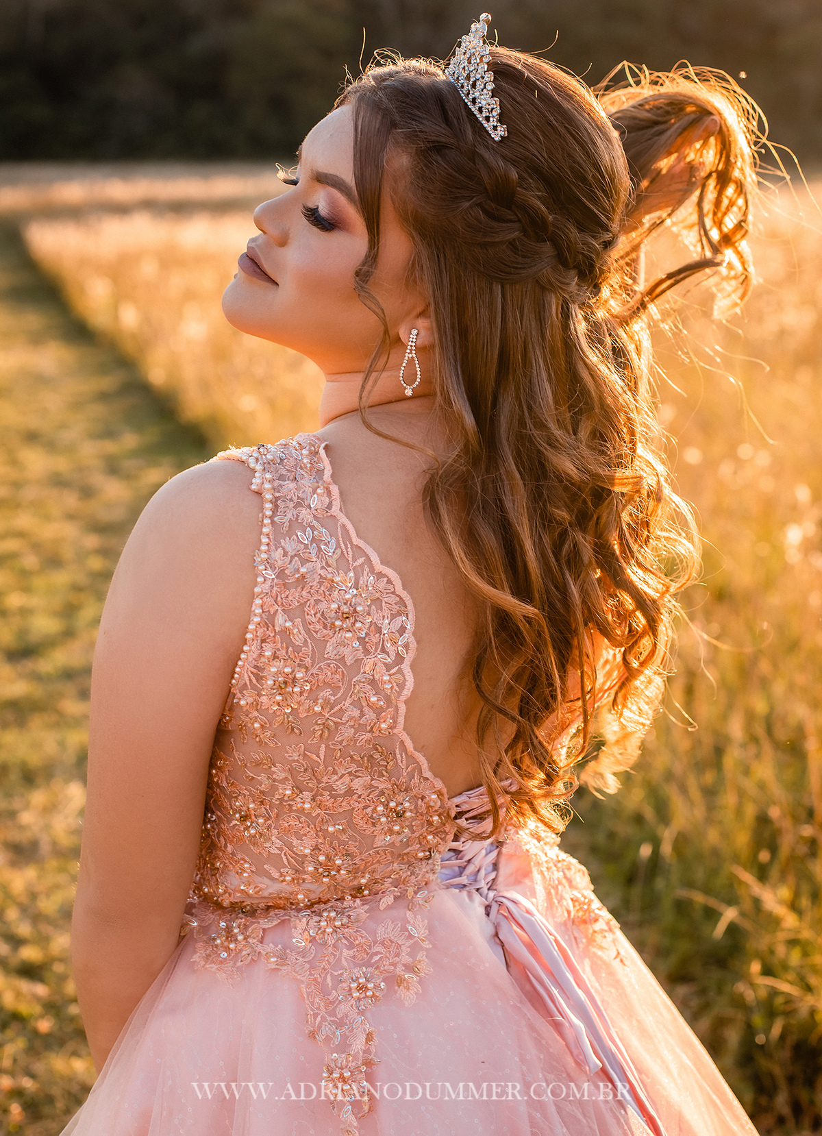 fotos de debutante no por do sol