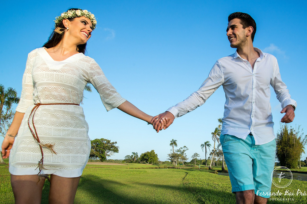 Ensaio de casal na praia