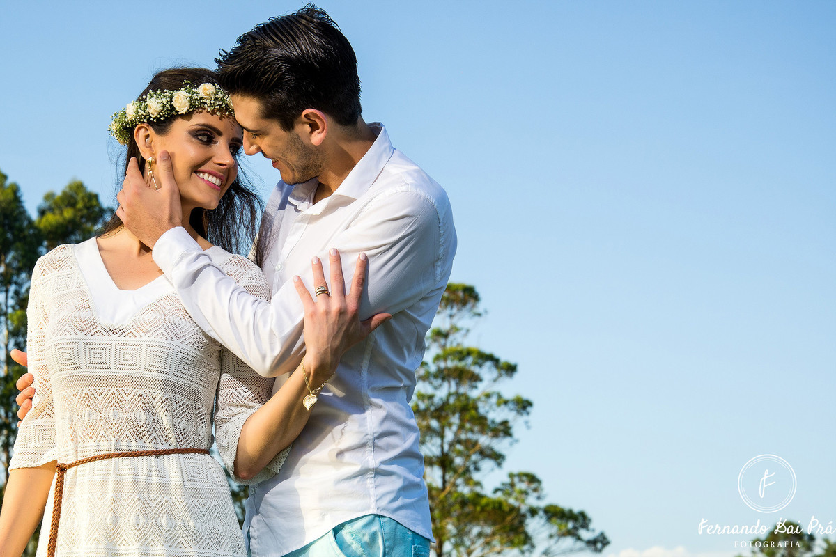 Ensaio de casal na praia