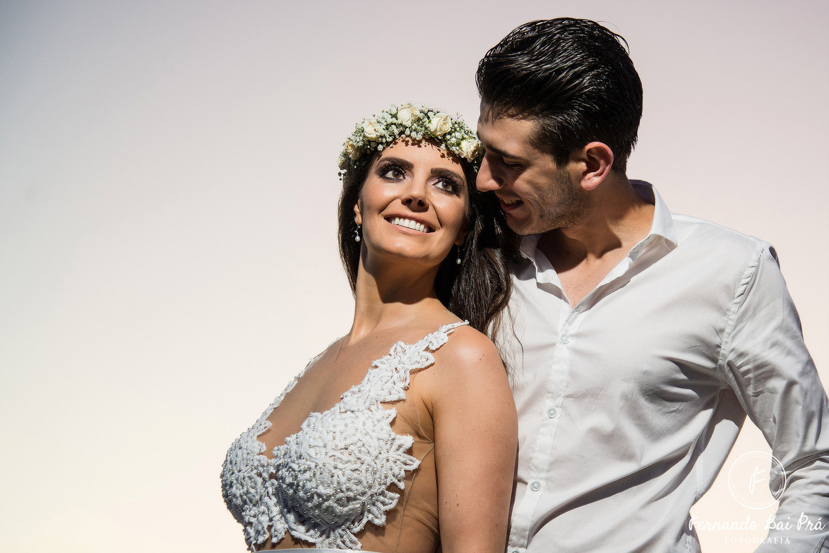 Ensaio de casal na praia