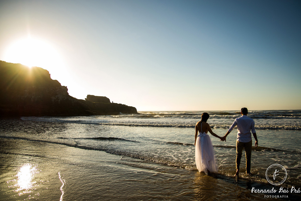 Ensaio de casal na praia