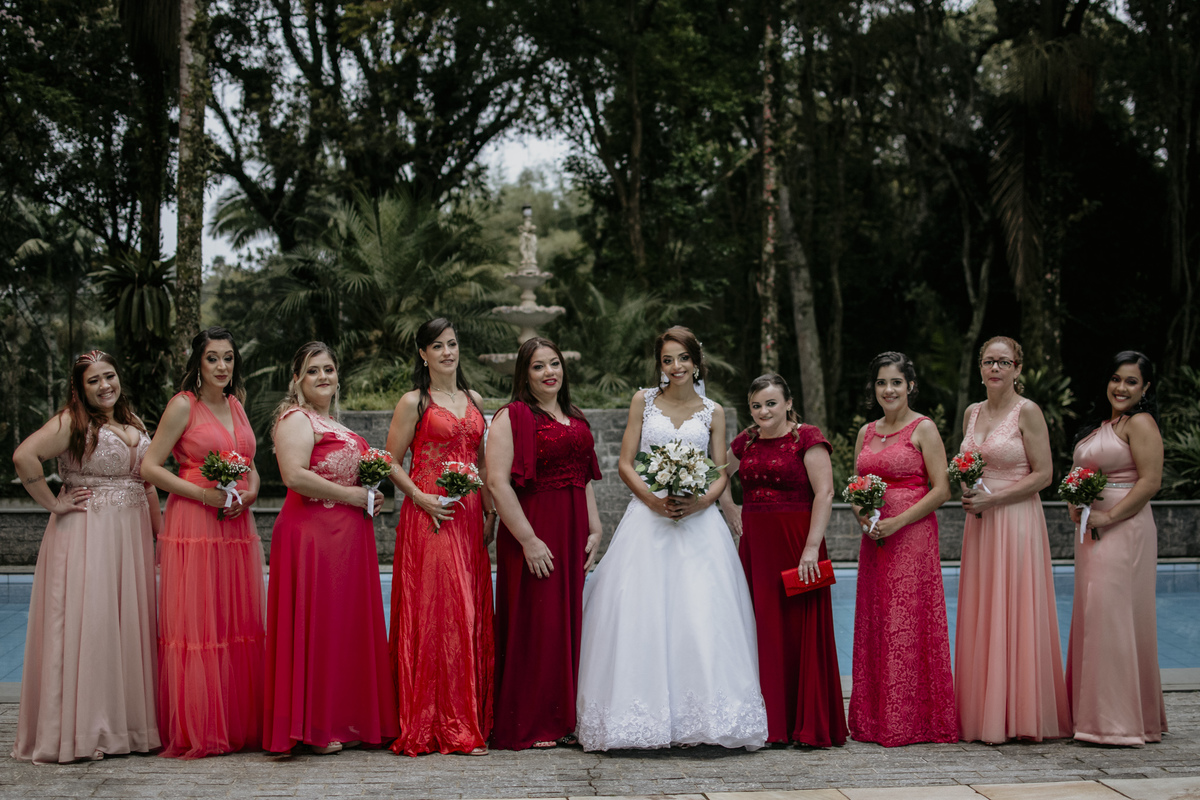 Foto com as madrinhas