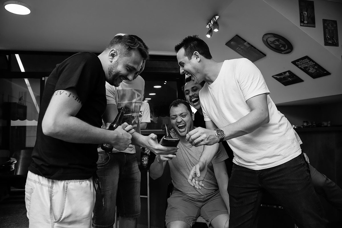 descontração dos padrinhos