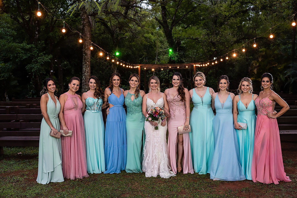 madrinhas com a noiva