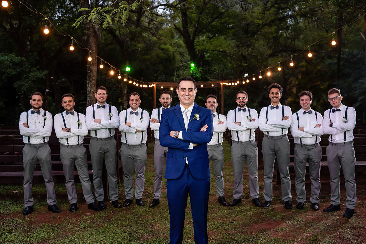 padrinhos com o noivo