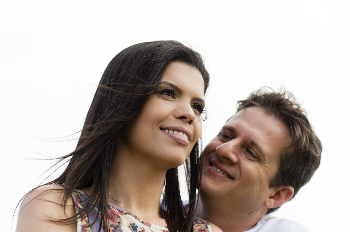 detalhe do rosto do casal