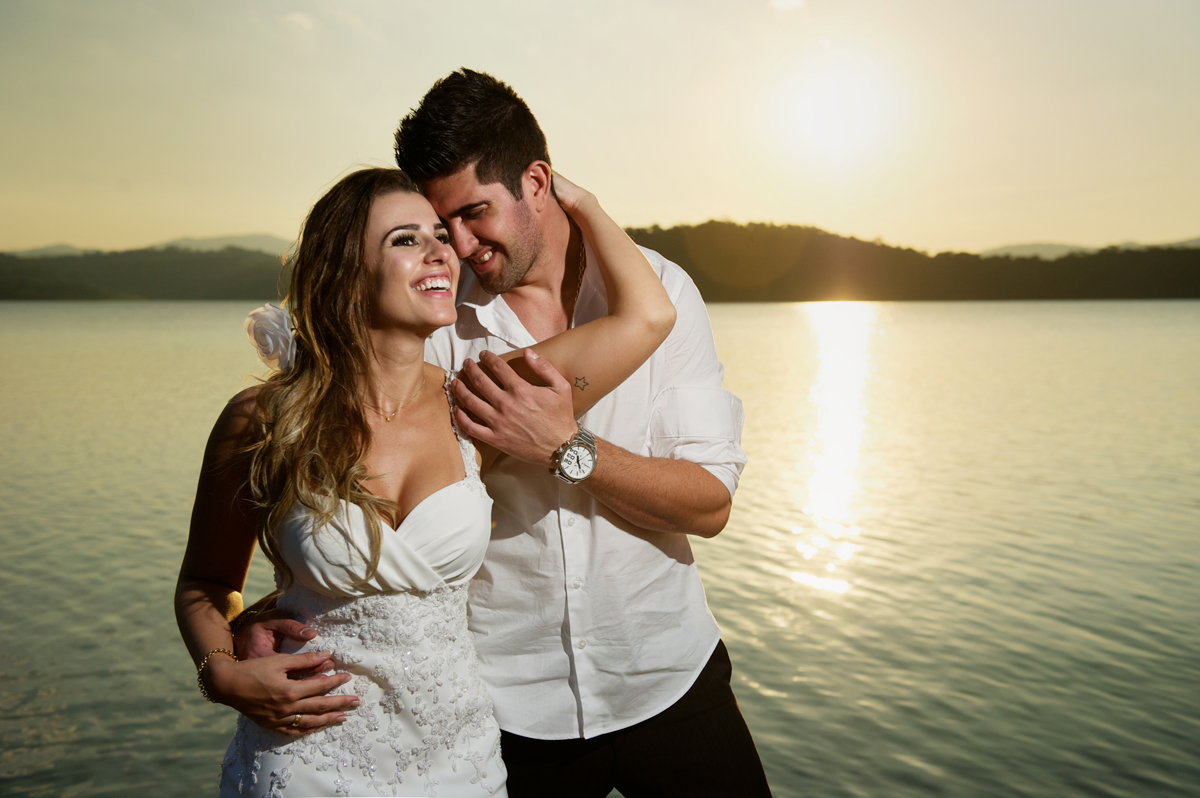 detalhe de expressão dos noivos