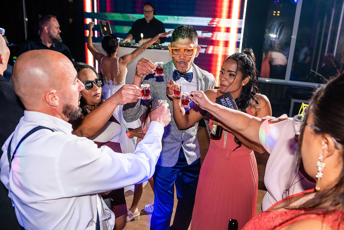 shot na pista de dança