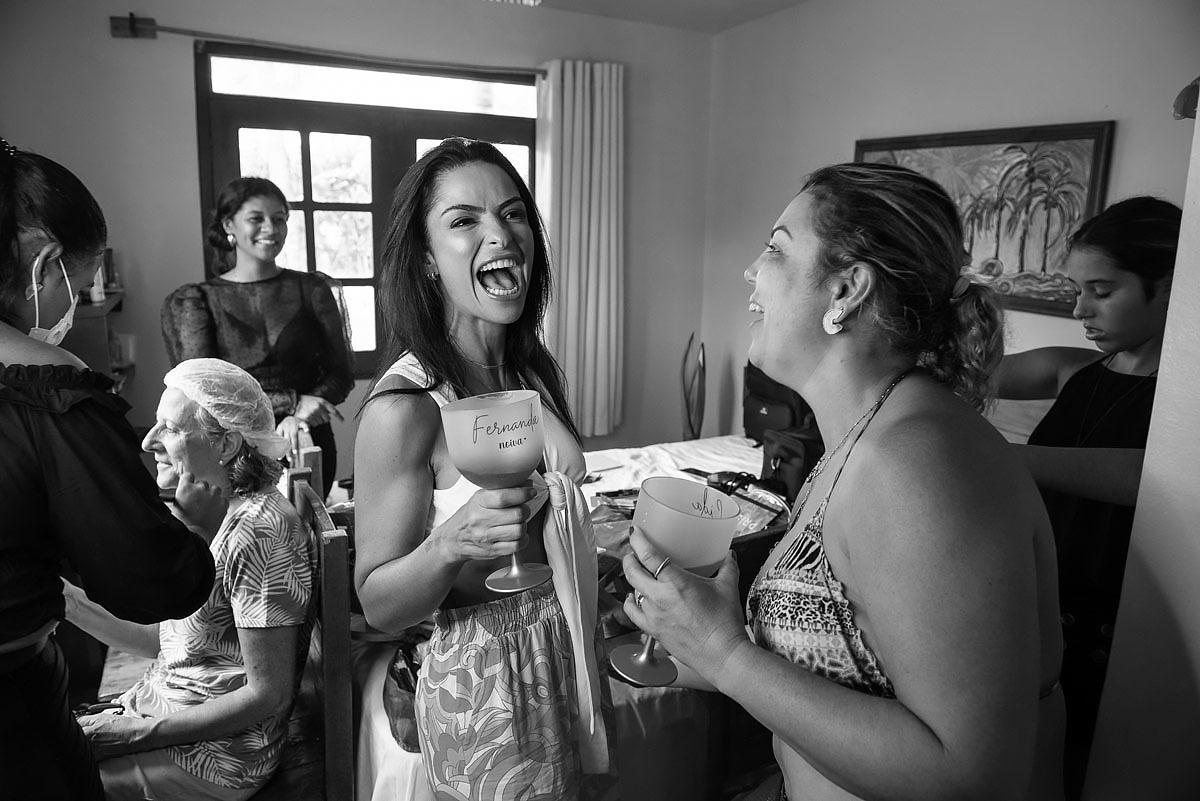 Making of de noiva na pousada em Maraú