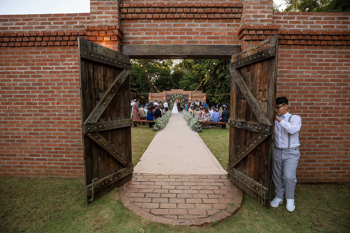Vista do casamento no Estação Fazenda