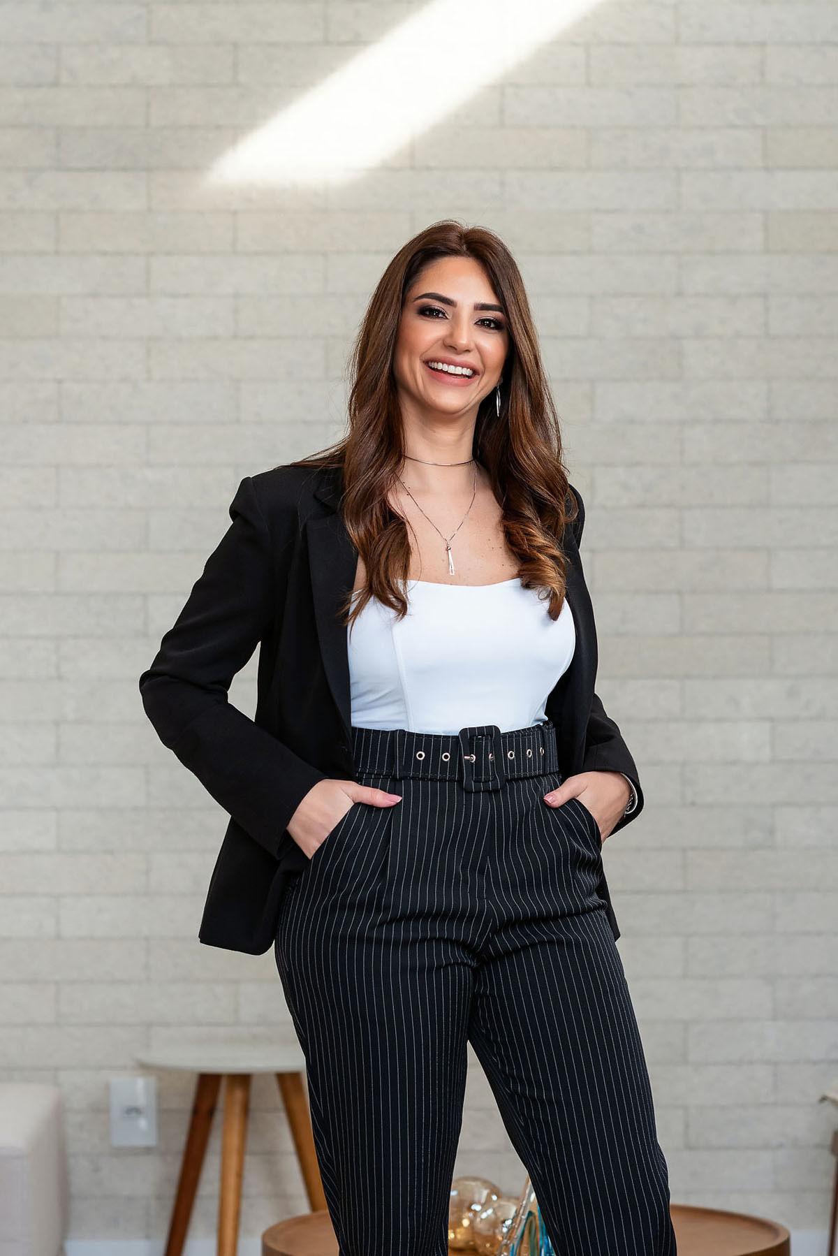 Retrato profissional de administradora de investimentos