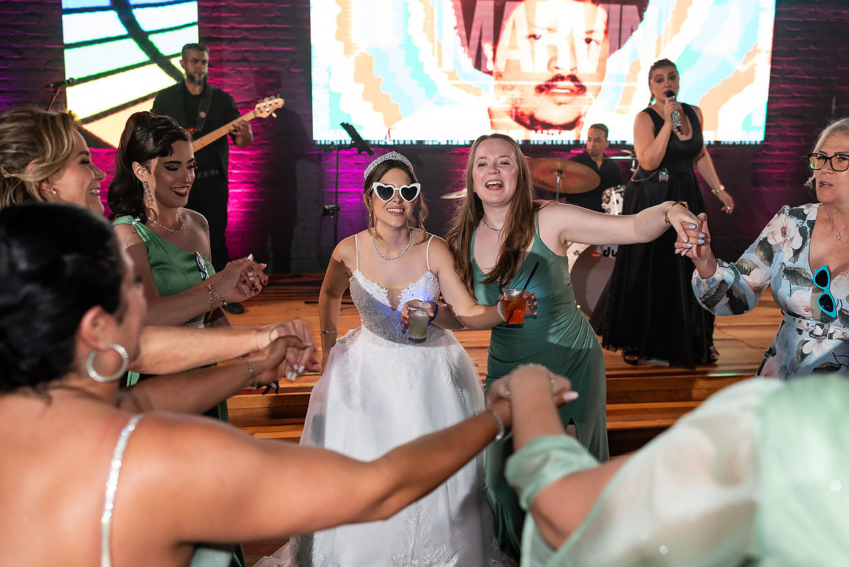 Festa de casamento no espaço Quinta da Cantareira, pista de danç