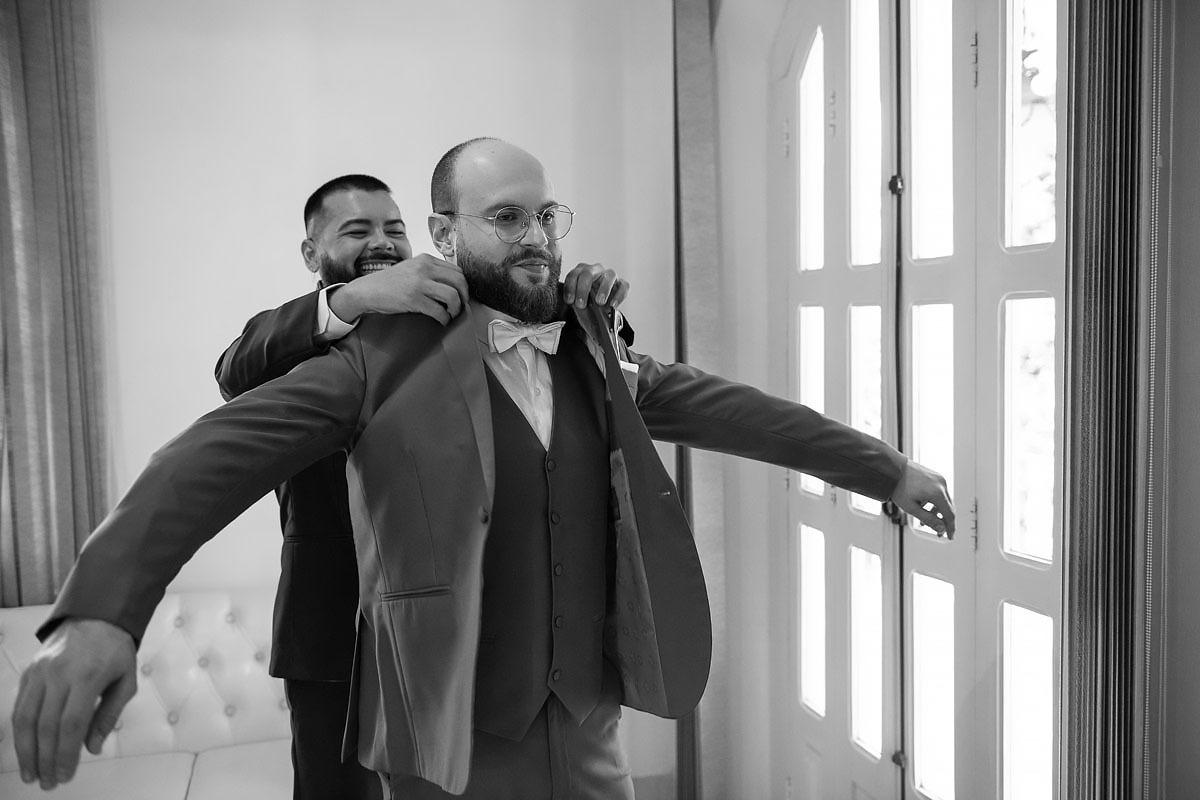 Casamento de meninos, fazenda Santa Isabel, casamento no campo, making of, cão dos noivos.