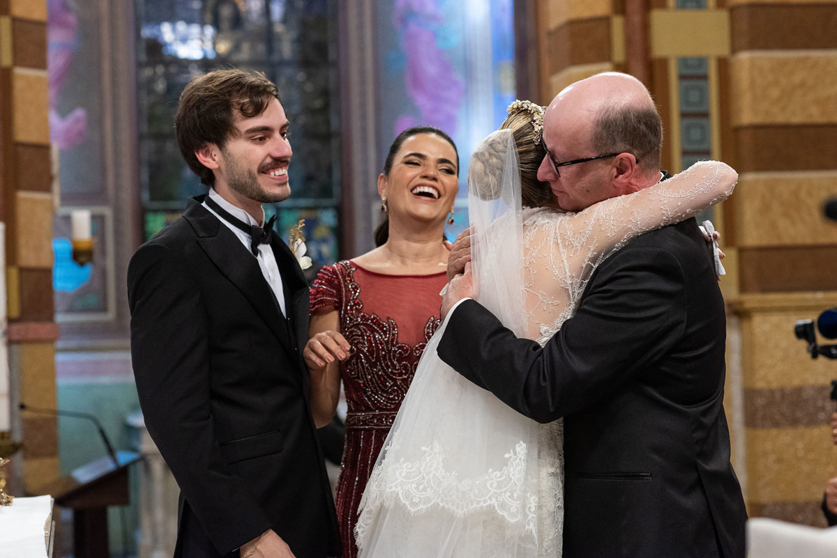 Cumprimento dos pais em casamento clássico