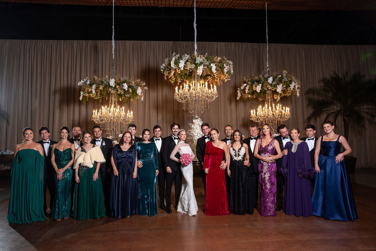 Padrinhos do casamento no clube jundiaiense