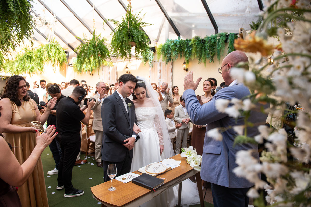benção final no casamento no espaço zabeu