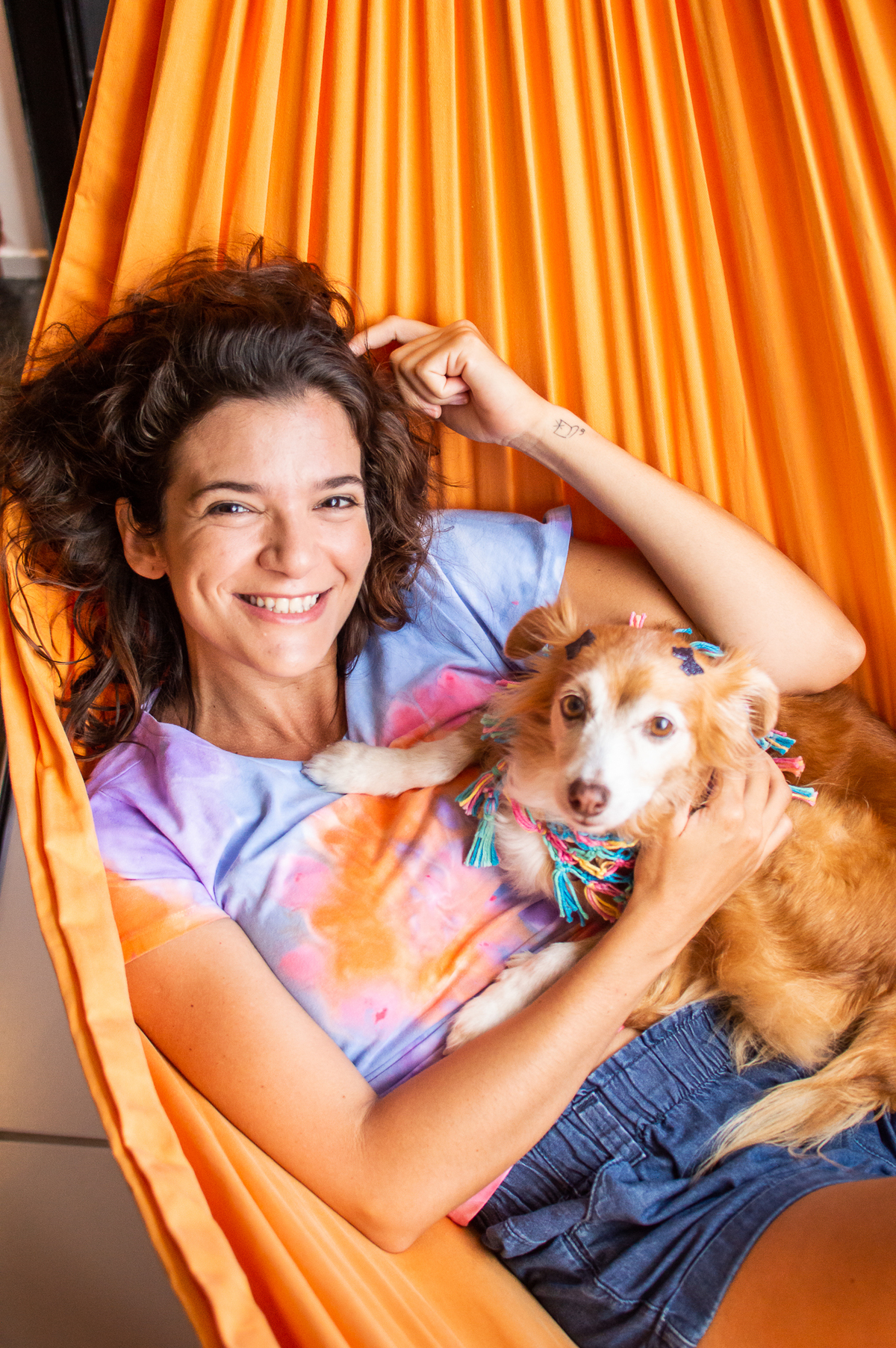 Ensaio pet em casa na rede