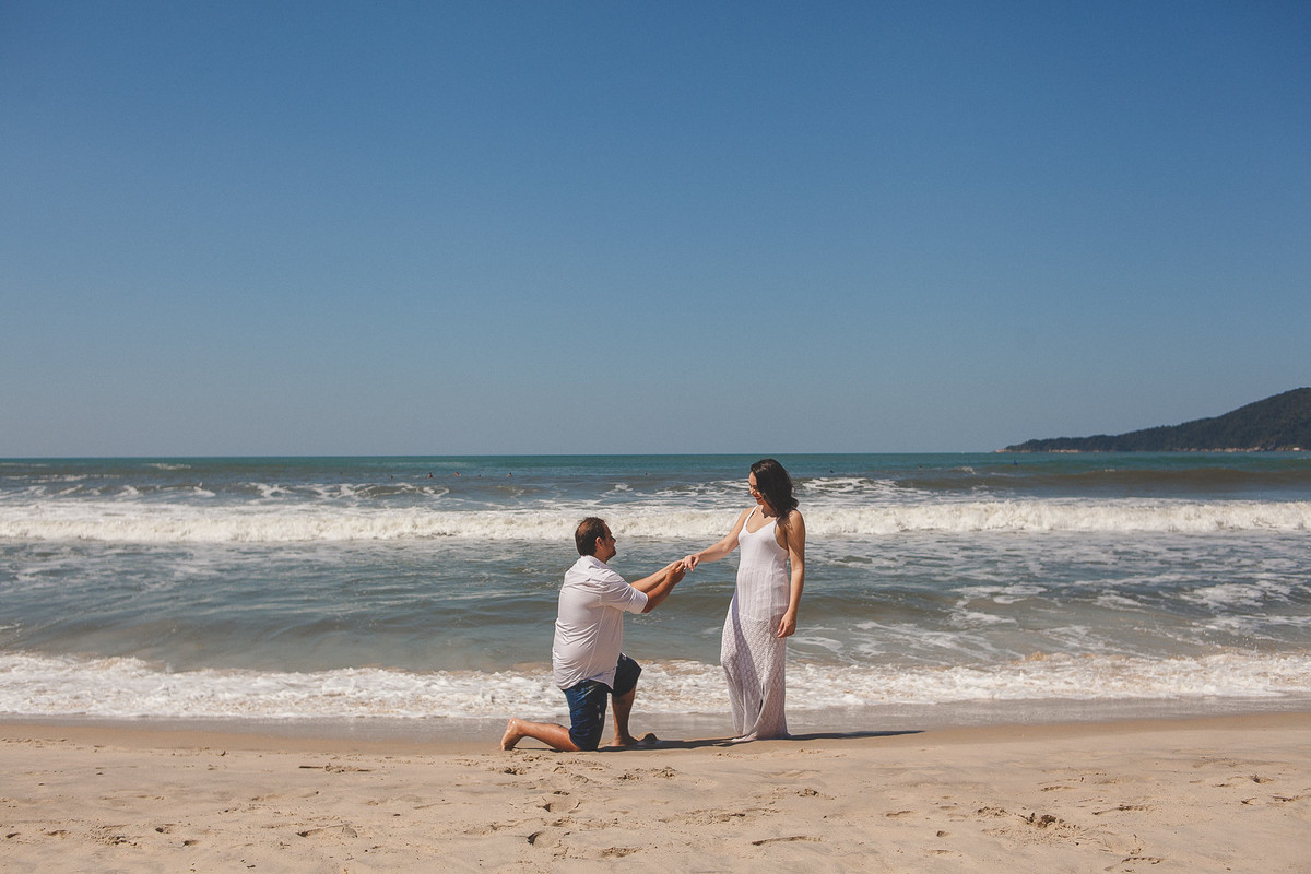pedido de casamento na praia