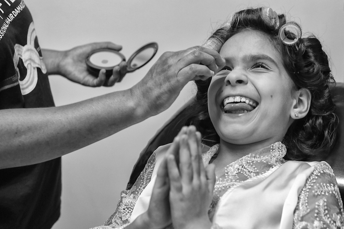 Olha que linda esta daminha. Making of no Salão da Cirléia