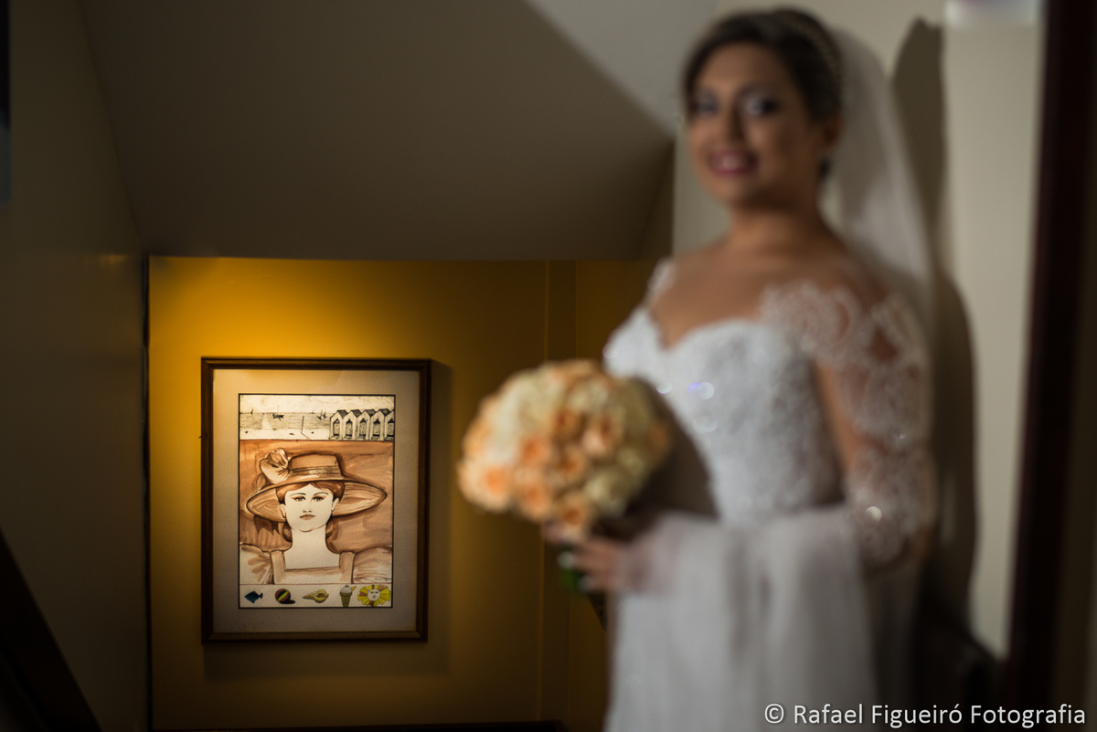 quadro dama chapéu hotel costeiro noiva desfoque