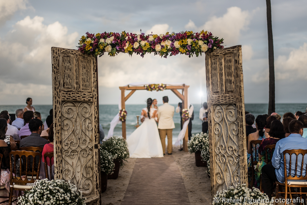 portal flores porta rustica casamento fundo ceu mar nuvens  amor felicidade