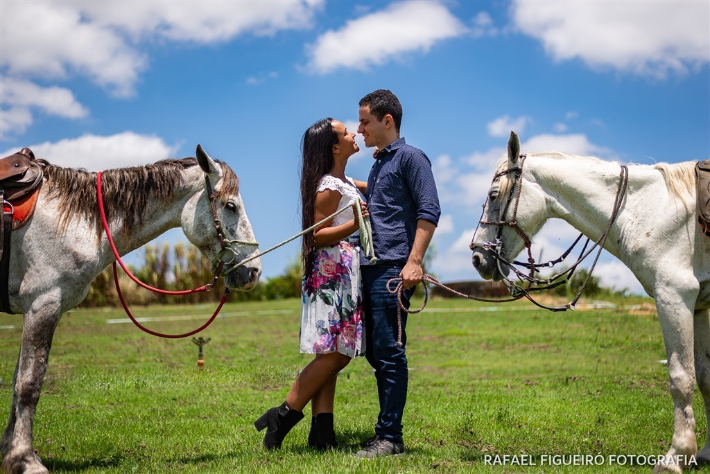 casal namorando meio cavalos olhar troca sincero amor 
