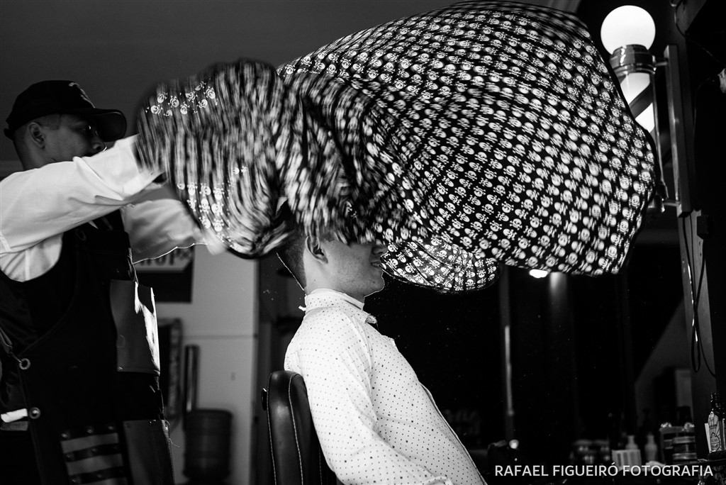 Binha Barber Shop noivo pano caveirinhas preto e branco masculino barbearia spray molhado molhando corte de cabelo pano lençol caveirinhas caveira macho