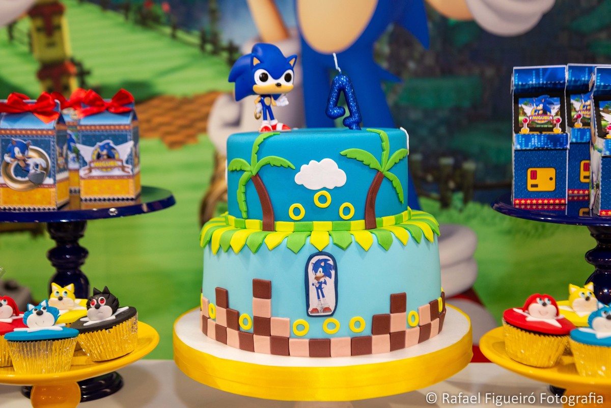 bolo festa infantil sonic game box shopping tacaruna fotografo de festa infantil kids alegria aniversario