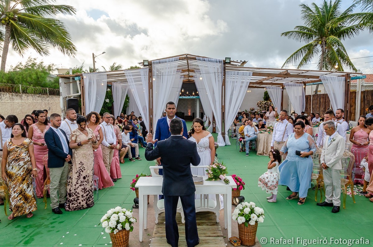 Casamento do casal Wewellyn e Jamerson, realizado  na Casa da Ilha, na Ilha de Itamaracá-PE