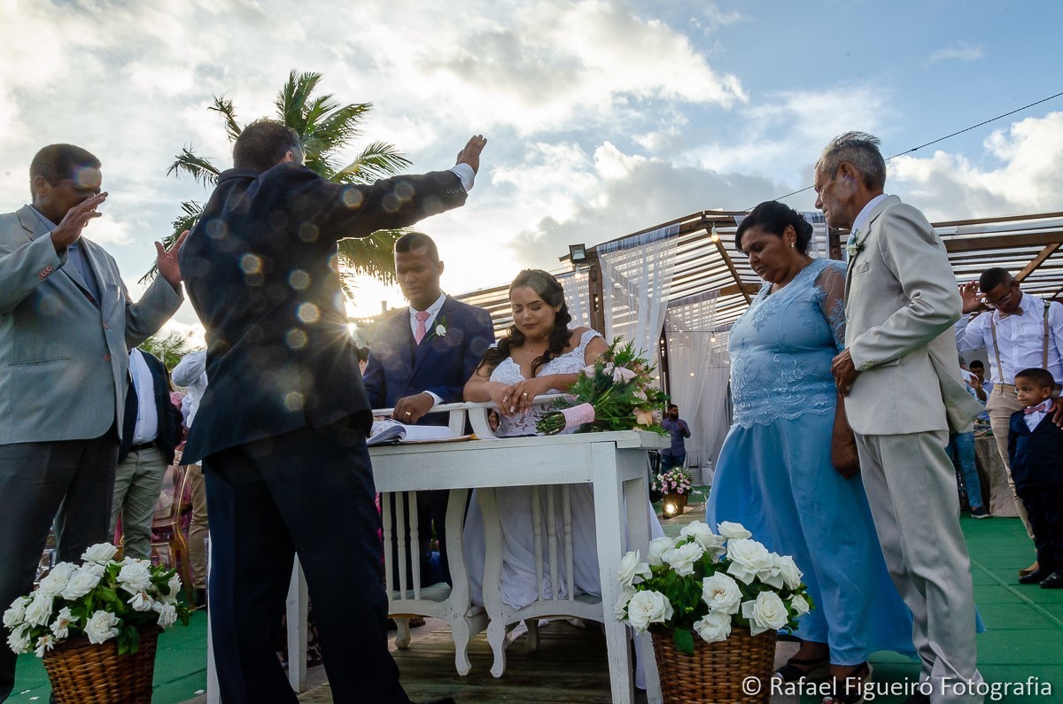 Casamento do casal Wewellyn e Jamerson, realizado  na Casa da Ilha, na Ilha de Itamaracá-PE