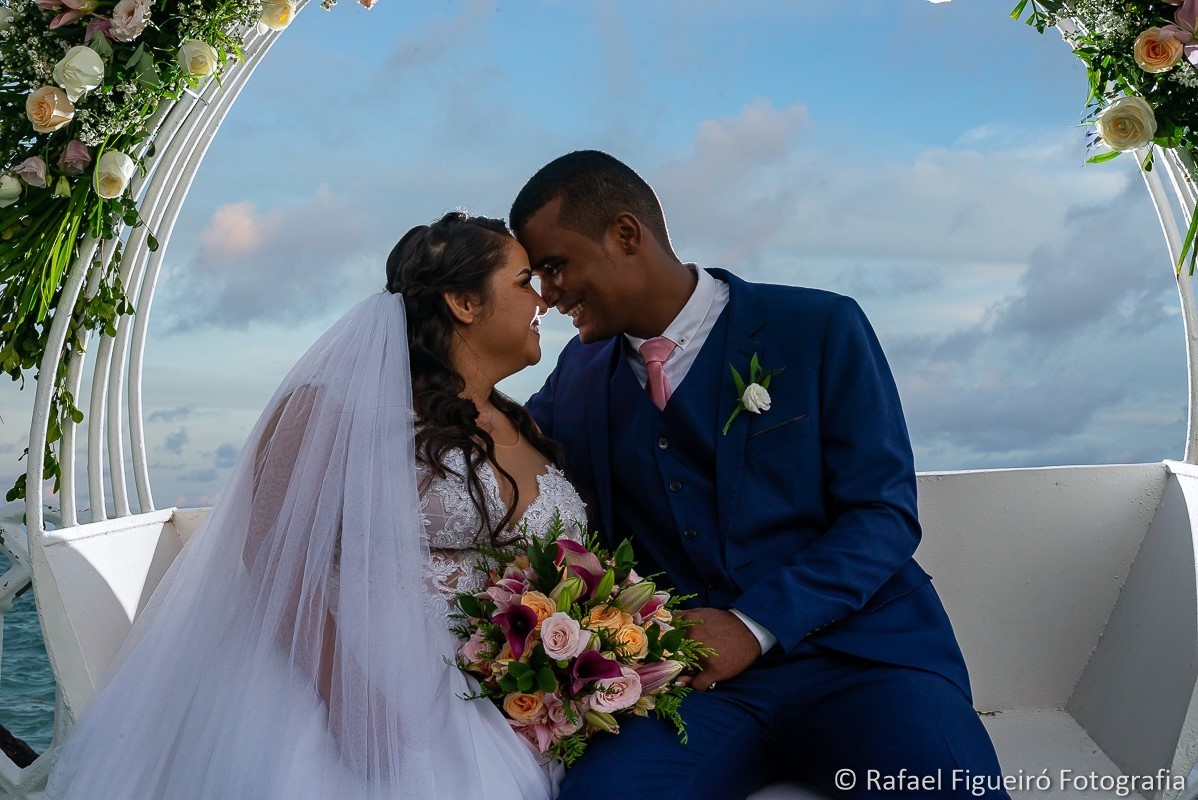 Casamento do casal Wewellyn e Jamerson, realizado  na Casa da Ilha, na Ilha de Itamaracá-PE