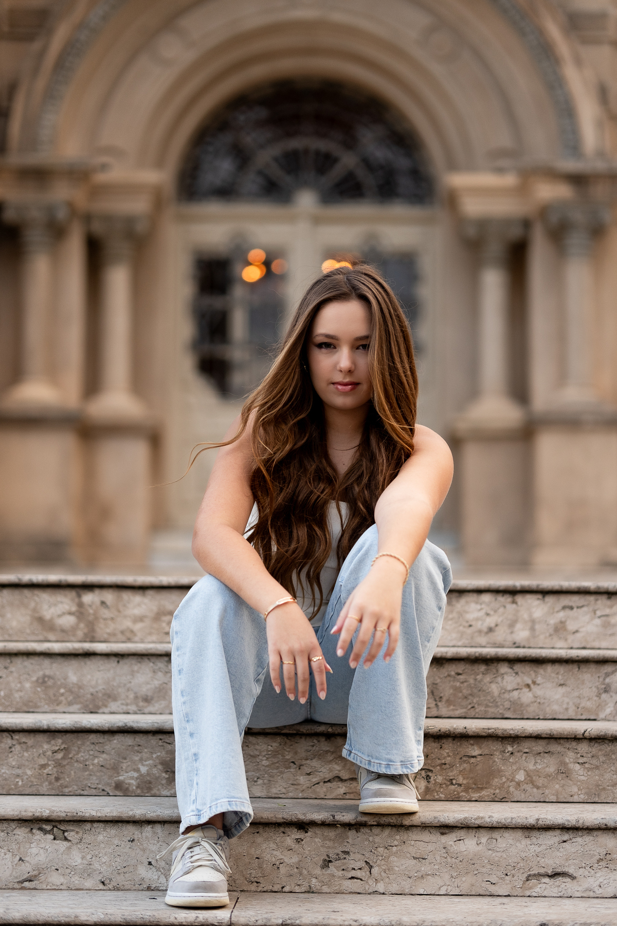Ensaio casual de 15 anos, calça jeans, Castelo do Batel Curitiba