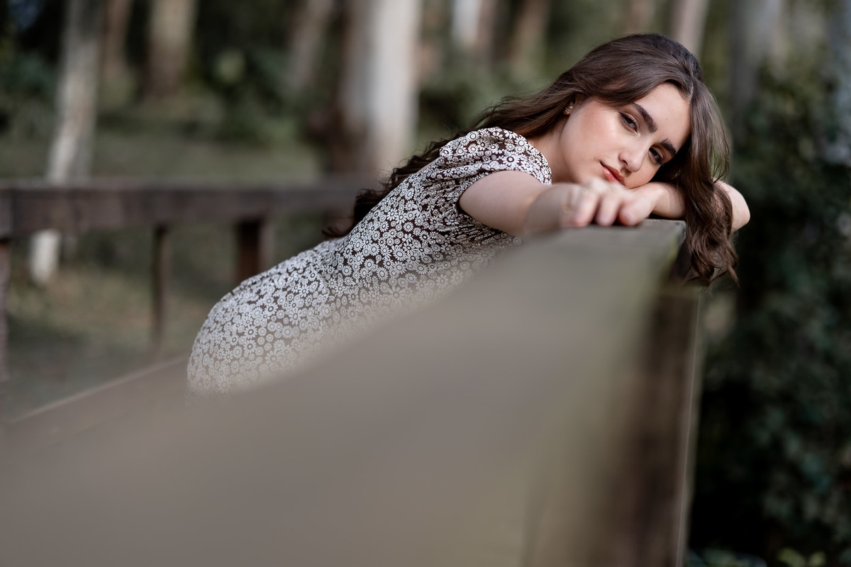 Debutante Rayssa no campo de lavanda do Lavandário dos Sonhos, São Luís do Purunã