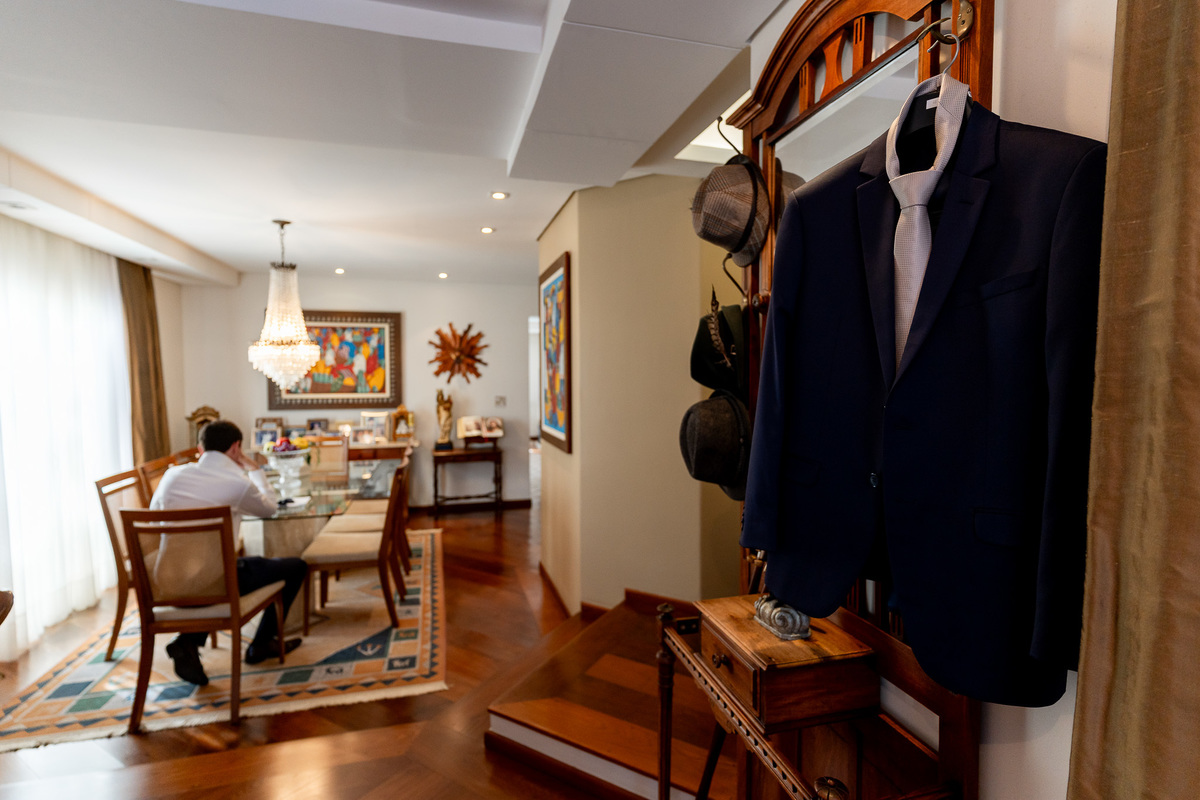 Making of do noivo Leonardo antes do casamento em Curitiba