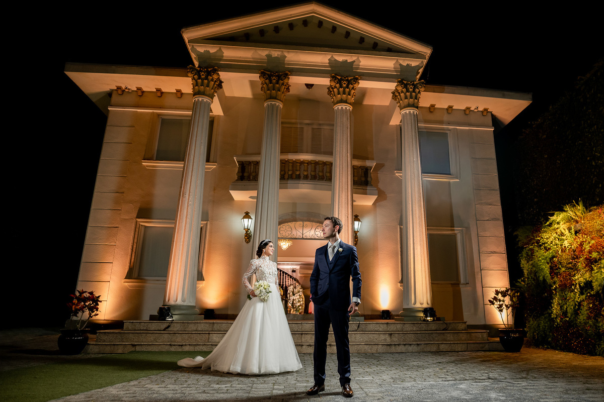 Recepção de casamento na Villa Augusta Eventos, em Curitiba