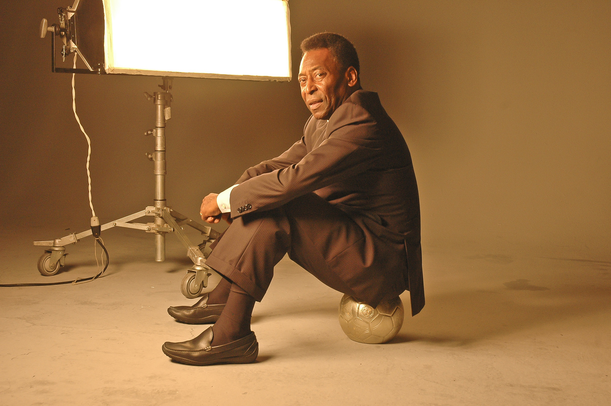 Pelé fotografado por João Passos para o livro 15 anos de tapete Vermelho