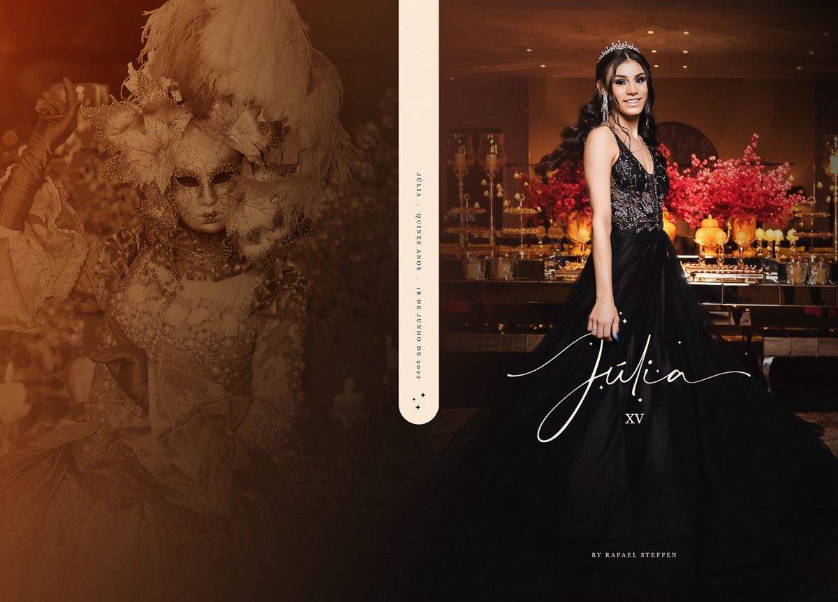 Capa do álbum da festa de quinze anos da Júlia Graziani em Brasília fotografado por Rafael Steffen Fotografia
