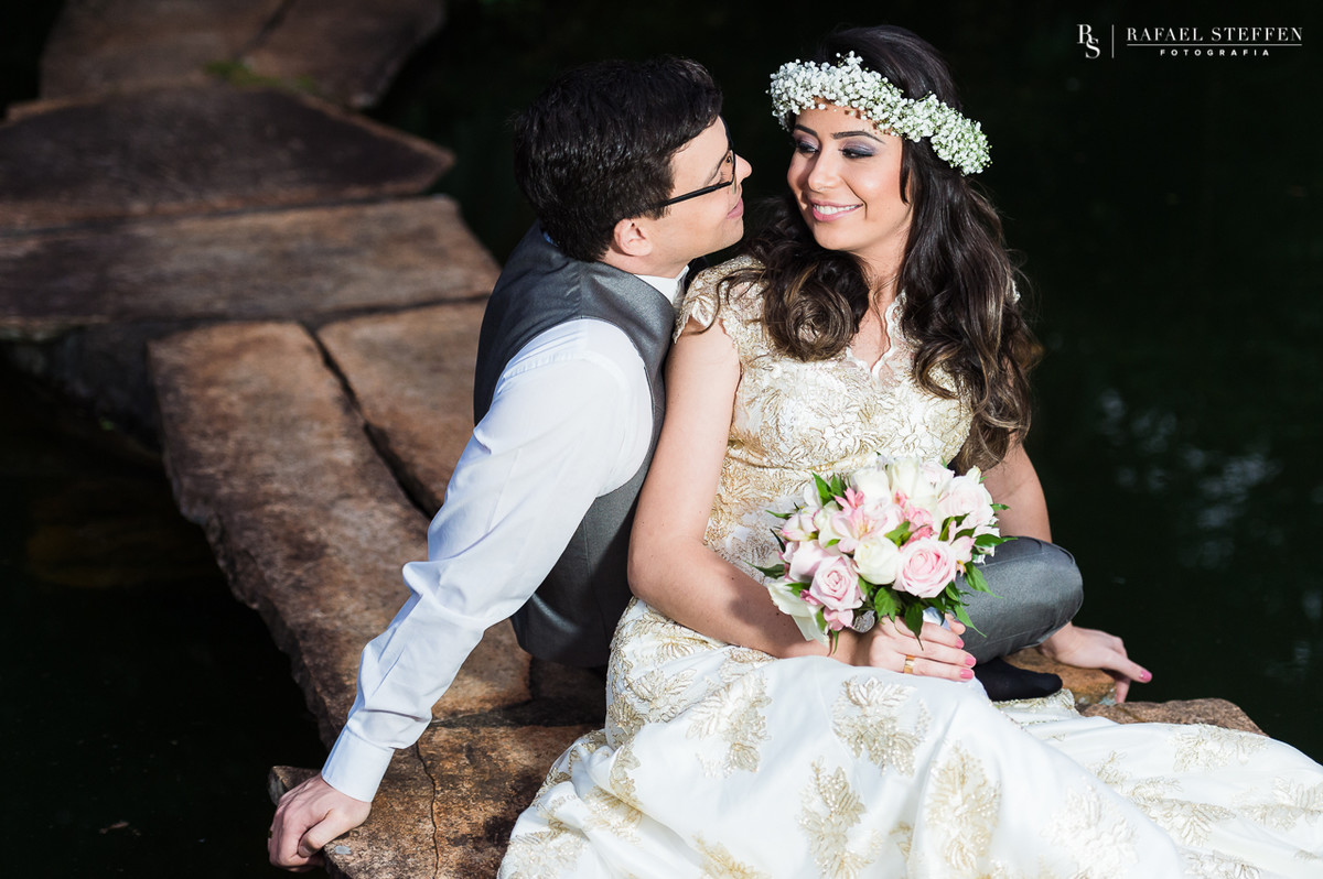 Ensaio Noivos no lago do Solar dos Novais em Brasília por Rafael Steffen