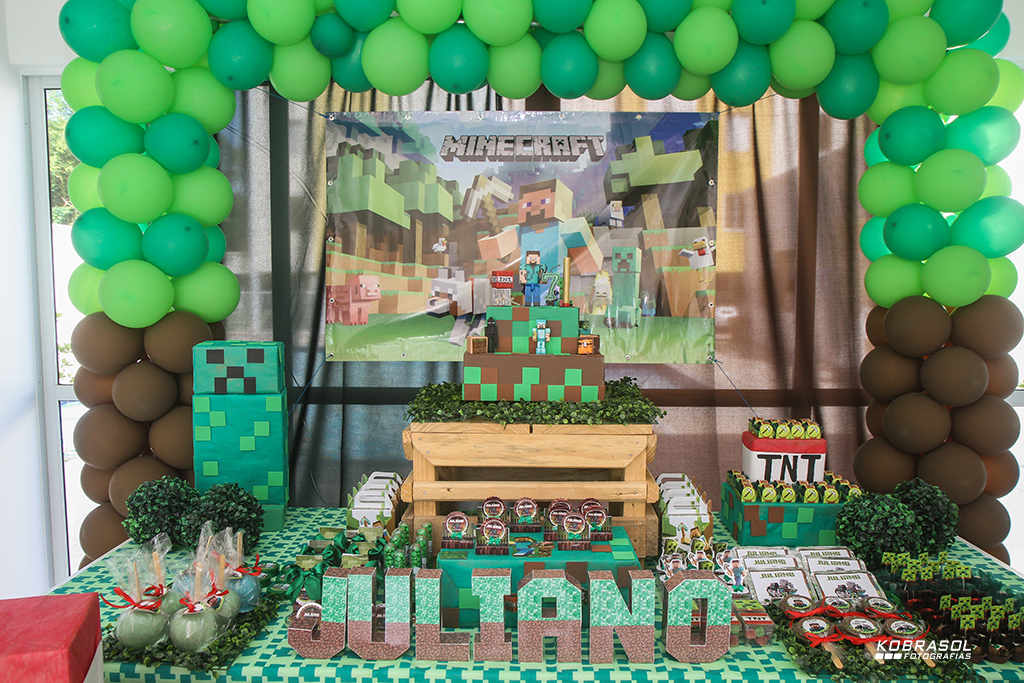 seteanos, seteaninhos, fotografiainfantil, fotodefesta, festainfantil, minecraft