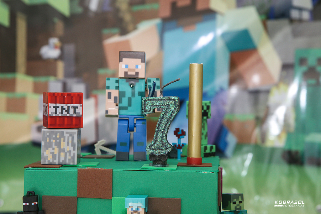 seteanos, seteaninhos, fotografiainfantil, fotodefesta, festainfantil, minecraft