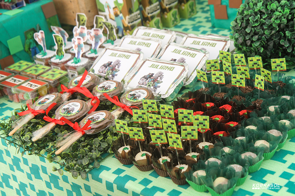 seteanos, seteaninhos, fotografiainfantil, fotodefesta, festainfantil, minecraft