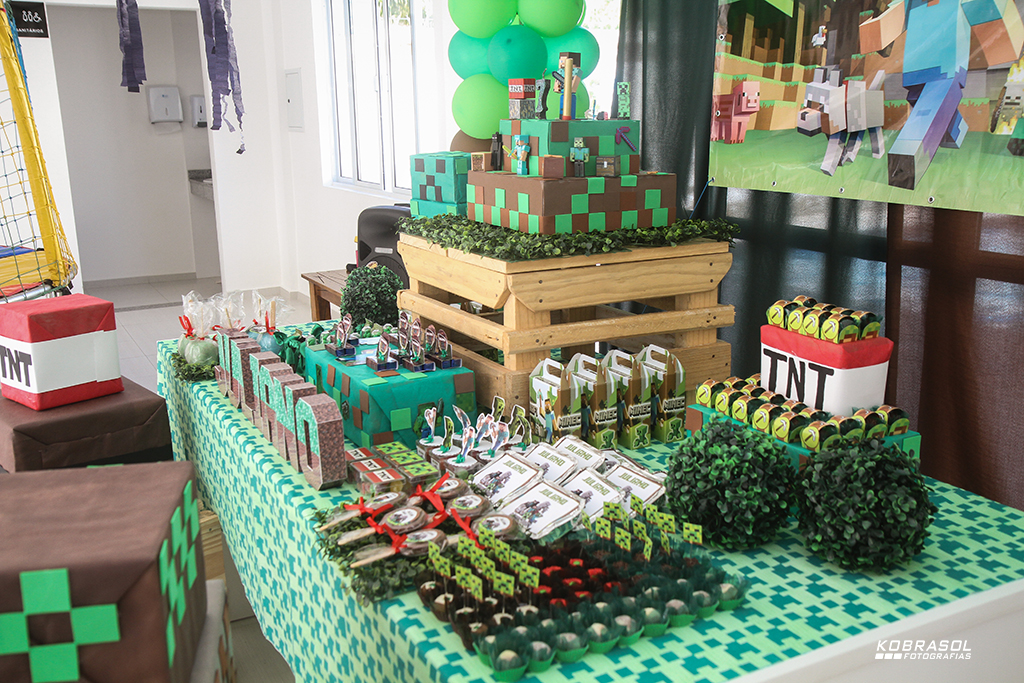 seteanos, seteaninhos, fotografiainfantil, fotodefesta, festainfantil, minecraft