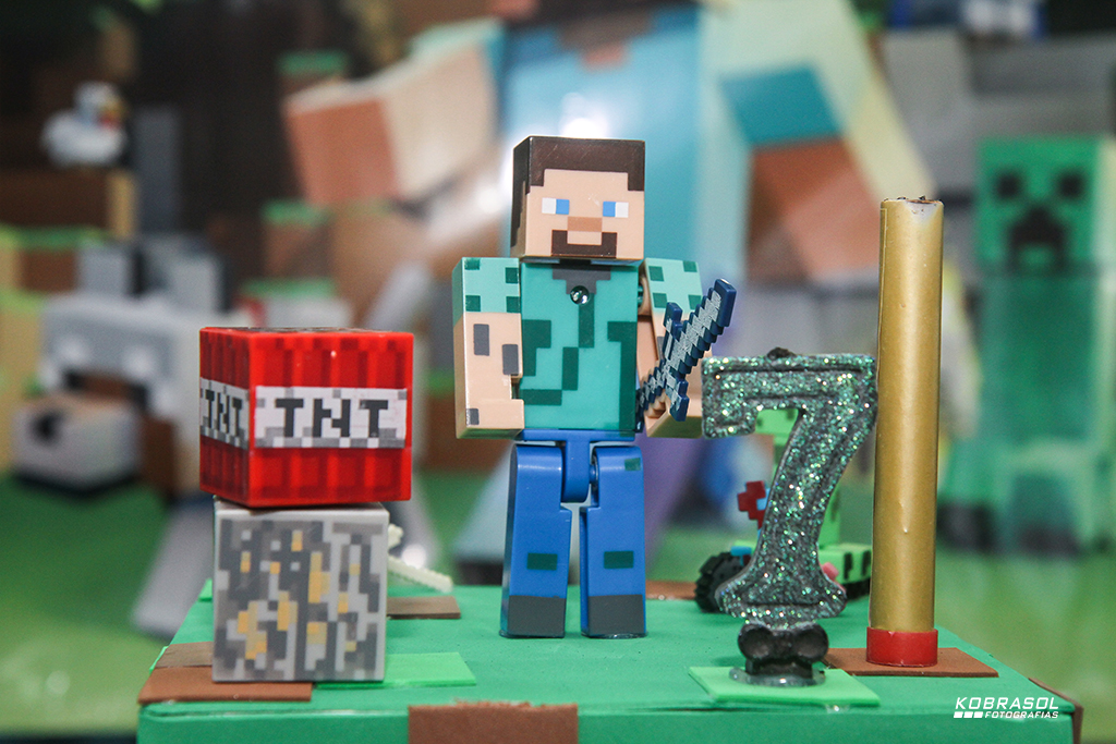 seteanos, seteaninhos, fotografiainfantil, fotodefesta, festainfantil, minecraft